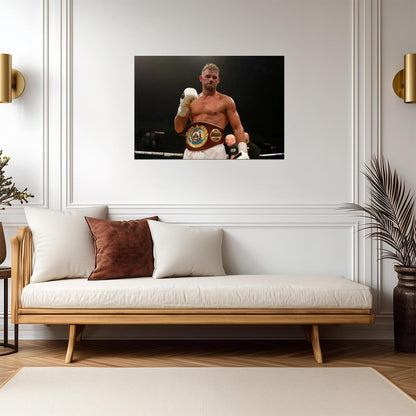 Billy Joe Saunders WBO Champion | Boxing Poster | British Boxing Legend Print - Sports Poster