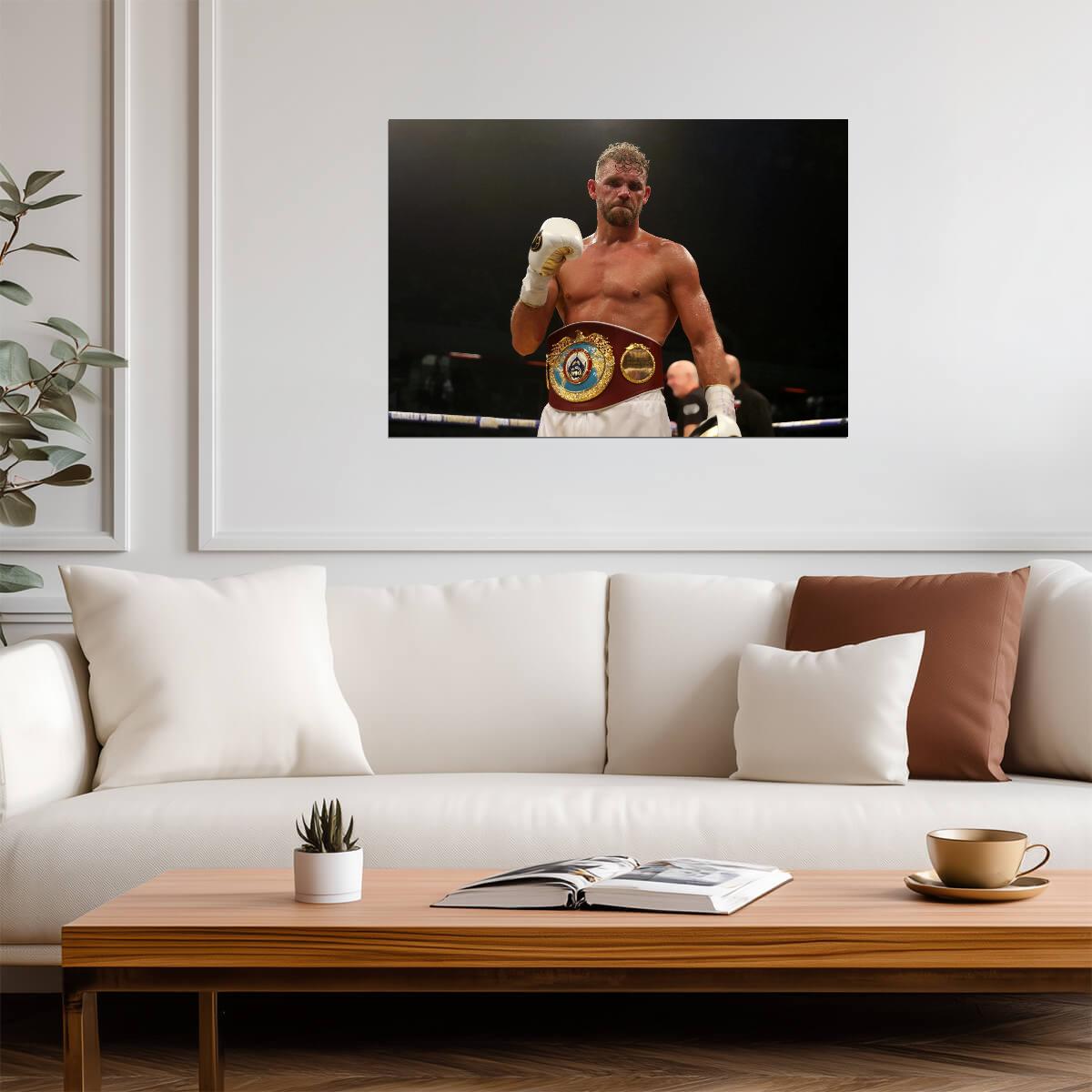 Billy Joe Saunders WBO Champion | Boxing Poster | British Boxing Legend Print - Sports Poster
