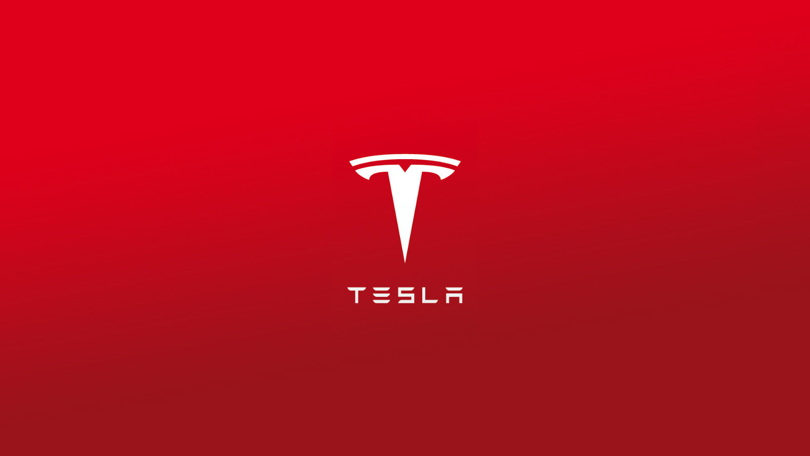 Tesla Logo and Wordmark | Minimalist Red Poster | Electric Vehicle Brand Art - Cars Poster