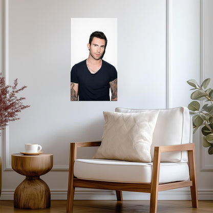 Adam Levine Studio Portrait | Pop Rock Poster | Tattooed Singer Print - Music Poster