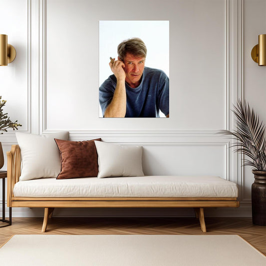 Harrison Ford Portrait with Cigar | Classic Actor Poster | Vintage Celebrity Photo - Celebrities Poster