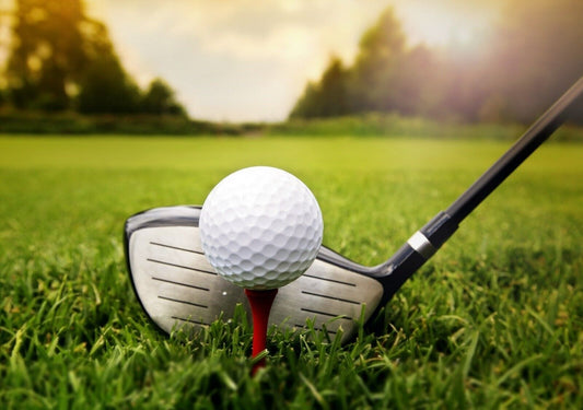 Golf Ball on Tee at Sunrise | Sports Photography Poster | Gift for Golfer - Sports Poster