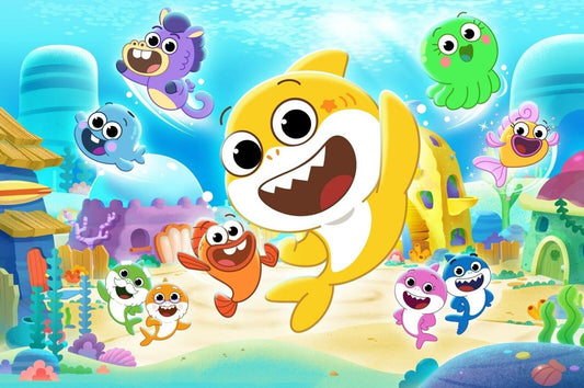 Baby Shark | Cartoon Character Art | Childrens Poster - For Kids Poster