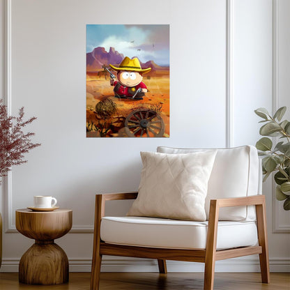 South Park Cowboy Cartman | Phone Destroyer Game Art | Funny Western Poster - Movies & TV Poster