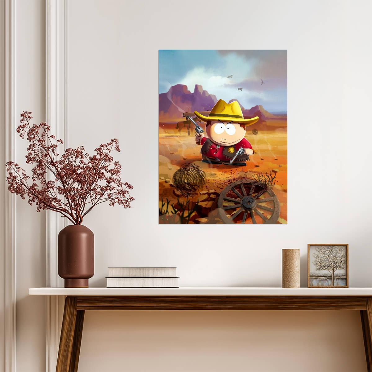 South Park Cowboy Cartman | Phone Destroyer Game Art | Funny Western Poster - Movies & TV Poster