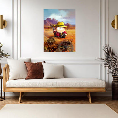 South Park Cowboy Cartman | Phone Destroyer Game Art | Funny Western Poster - Movies & TV Poster