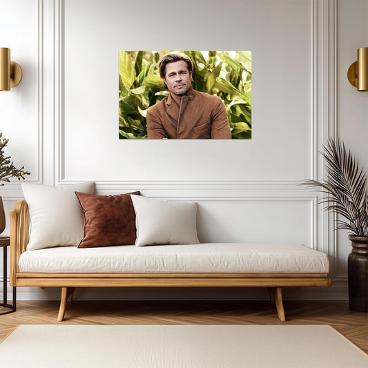 Brad Pitt Stylish Photoshoot | Hollywood Actor Poster | Modern Celebrity Wall Art - Celebrities Poster
