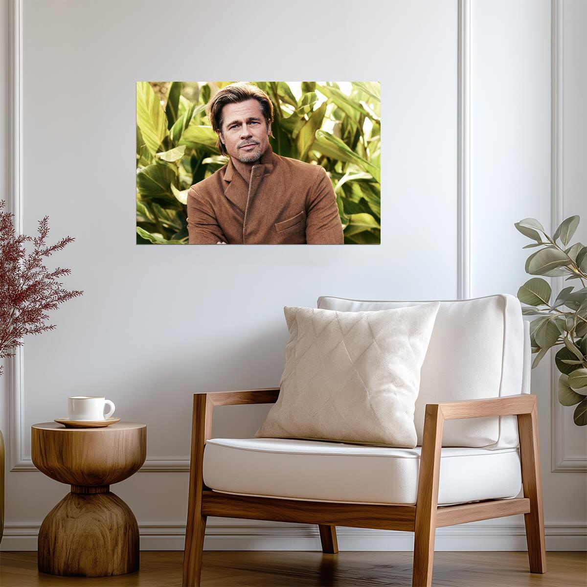 Brad Pitt Stylish Photoshoot | Hollywood Actor Poster | Modern Celebrity Wall Art - Celebrities Poster