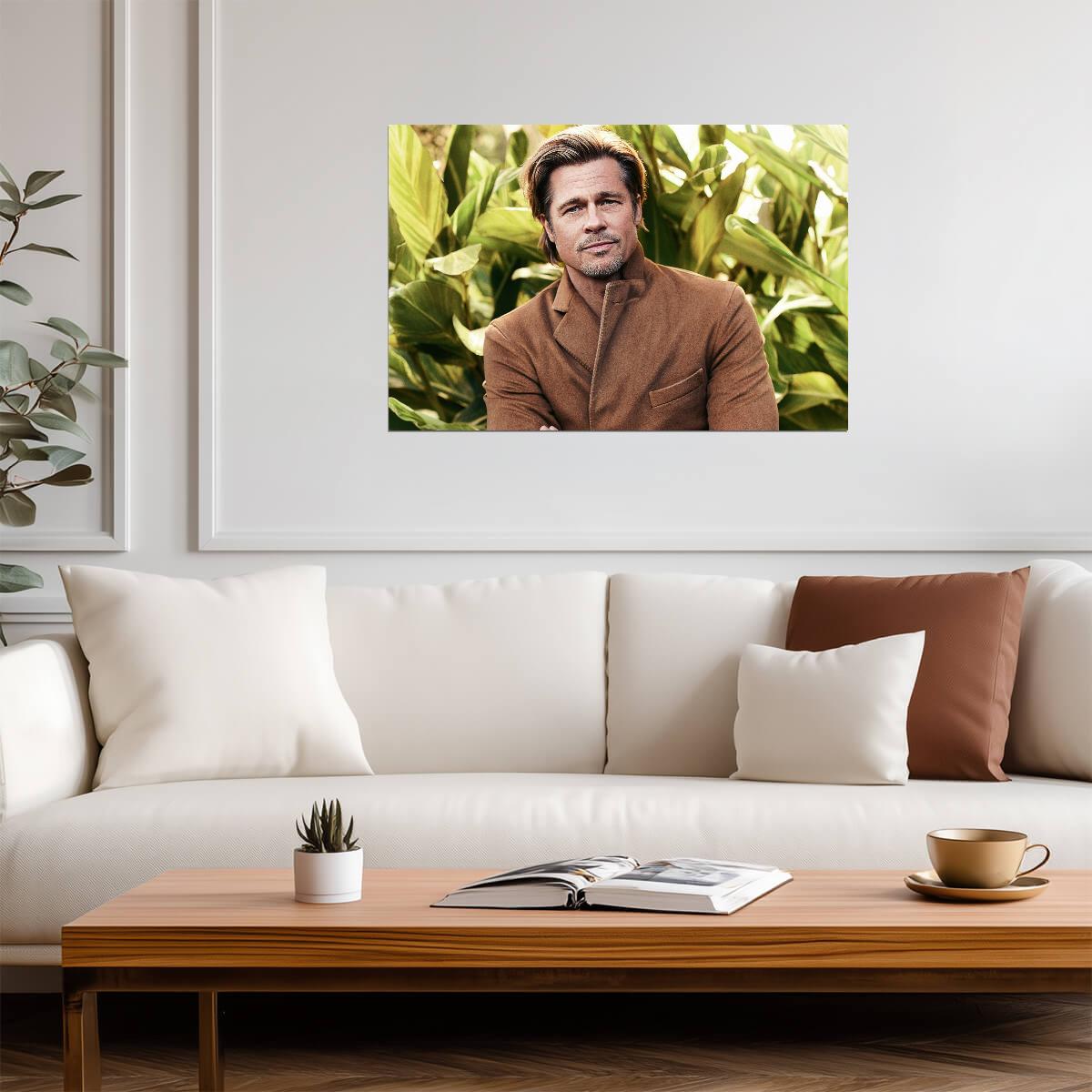 Brad Pitt Stylish Photoshoot | Hollywood Actor Poster | Modern Celebrity Wall Art - Celebrities Poster