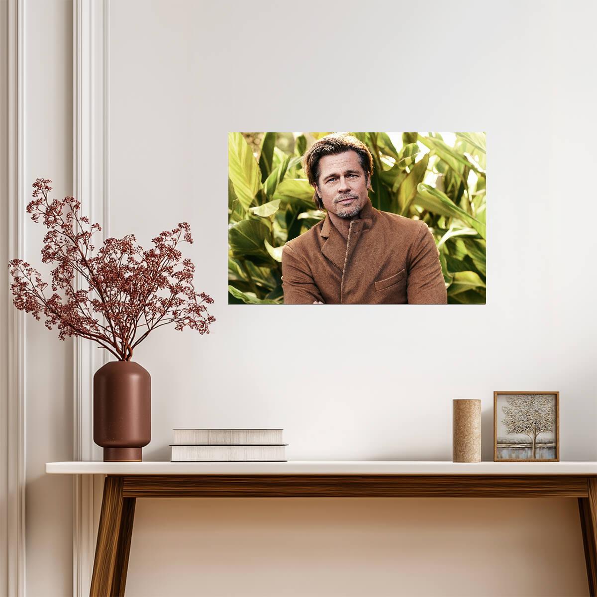 Brad Pitt Stylish Photoshoot | Hollywood Actor Poster | Modern Celebrity Wall Art - Celebrities Poster