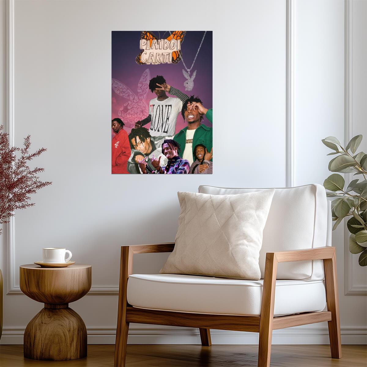 Playboi Carti Butterfly Collage | VLONE Poster | Hip Hop Tribute Art - Music Poster