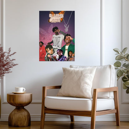 Playboi Carti Butterfly Collage | VLONE Poster | Hip Hop Tribute Art - Music Poster