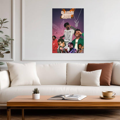 Playboi Carti Butterfly Collage | VLONE Poster | Hip Hop Tribute Art - Music Poster