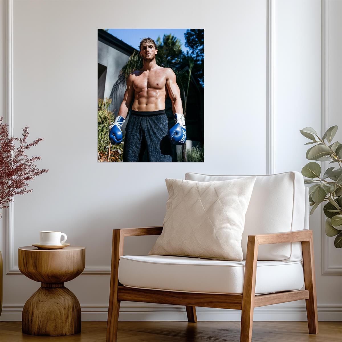 Logan Paul Athletic Portrait | Celebrity Boxing Poster | Workout Motivation Art - Sports Poster