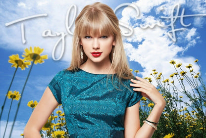 Taylor Swift Daisy Field Photo | Music Star Art Print | Celebrity Wall Poster - Music Poster