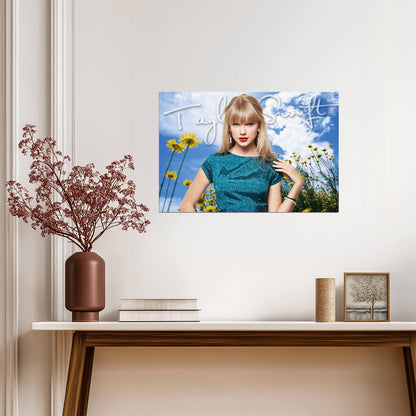 Taylor Swift Daisy Field Photo | Music Star Art Print | Celebrity Wall Poster - Music Poster