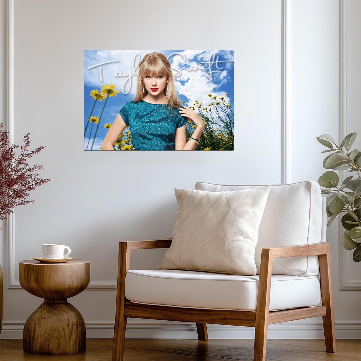 Taylor Swift Daisy Field Photo | Music Star Art Print | Celebrity Wall Poster - Music Poster