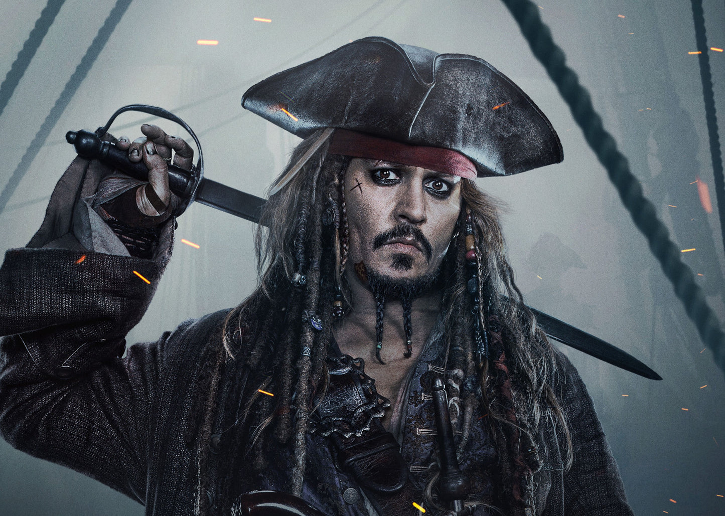 Pirates of the Caribbean Captain Jack Sparrow | Johnny Depp Movie Poster | Adventure Film Wall Art - Movies & TV Poster