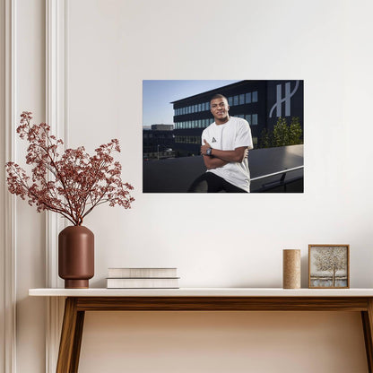Kylian Mbappe Casual Style Portrait | Soccer Poster | French Superstar Print - Sports Poster