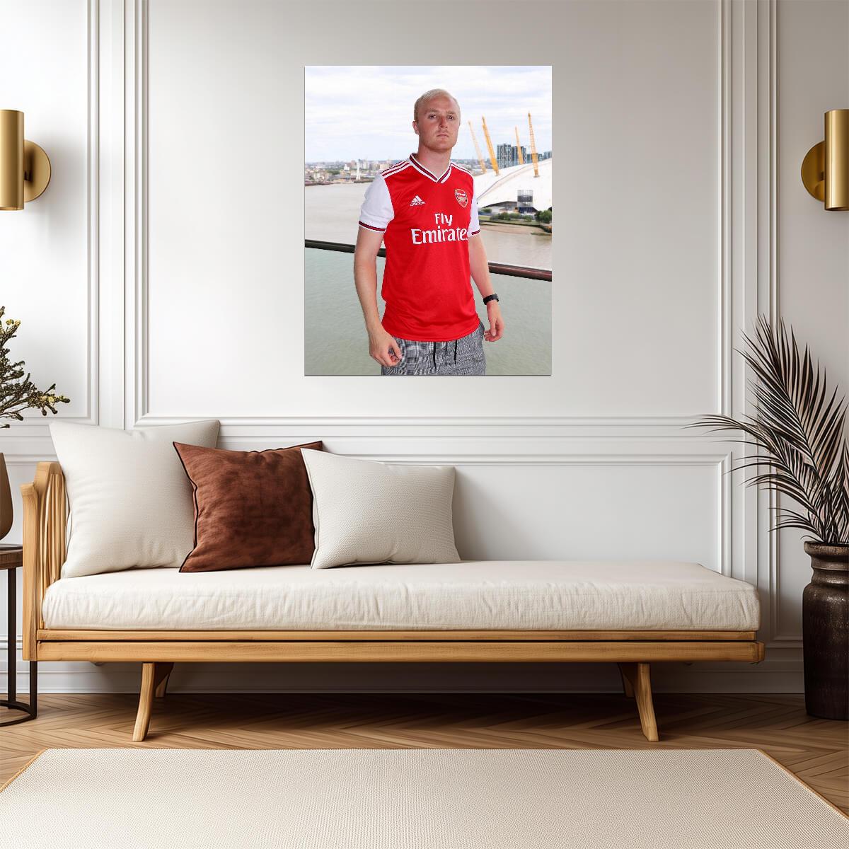 Theo Baker YouTuber | Arsenal FC Fan Poster | Soccer Content Creator Photo - Sports Poster
