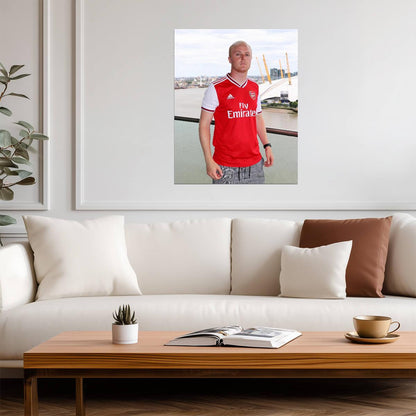 Theo Baker YouTuber | Arsenal FC Fan Poster | Soccer Content Creator Photo - Sports Poster