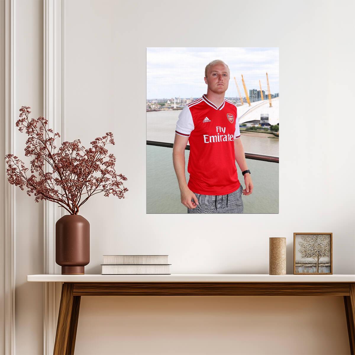 Theo Baker YouTuber | Arsenal FC Fan Poster | Soccer Content Creator Photo - Sports Poster