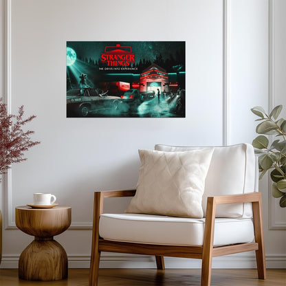 Stranger Things The Drive-Into Experience | Starcourt Mall Neon Art | Sci-Fi Event Poster - Movies & TV Poster