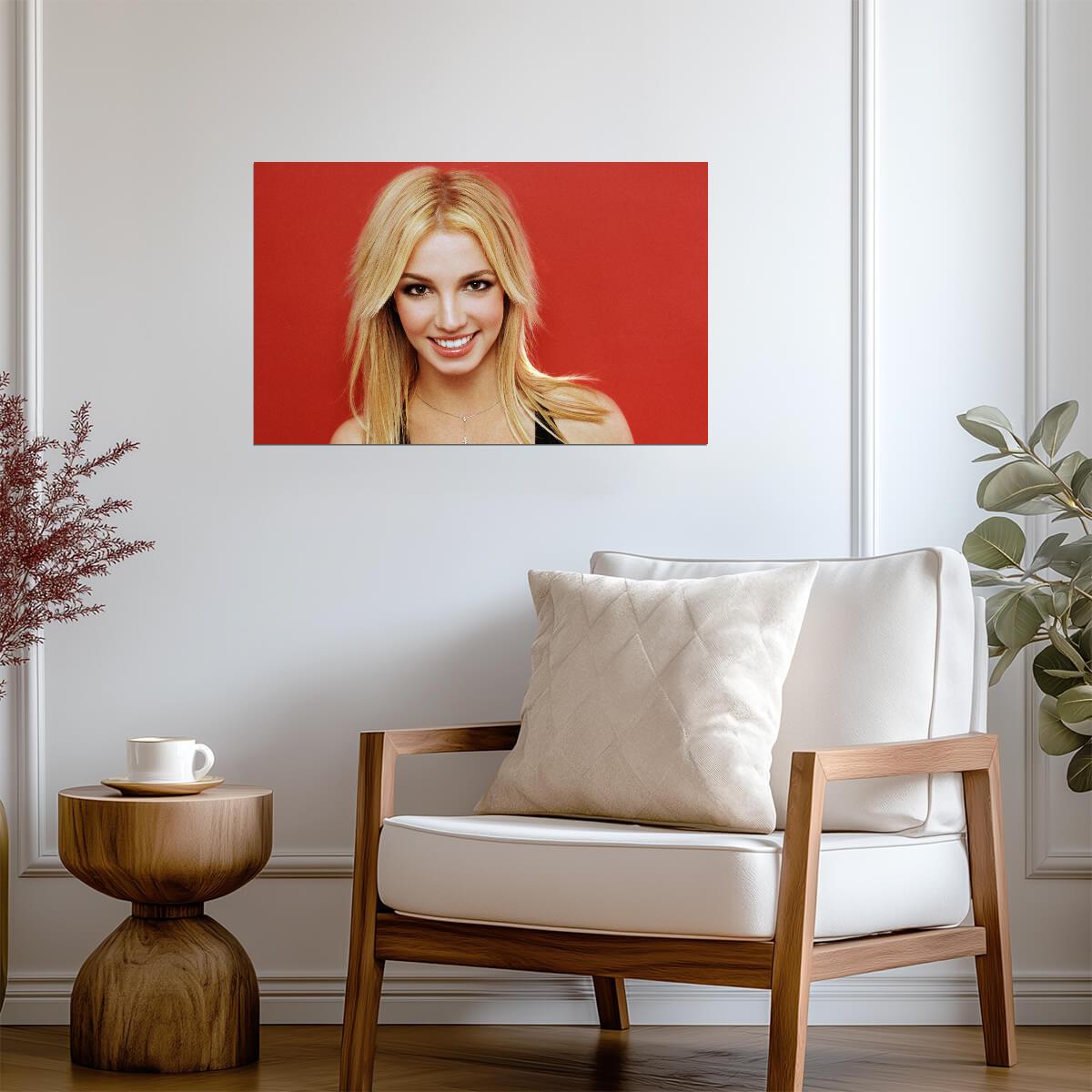 Britney Spears Early 2000s Portrait | Pop Music Poster | Y2K Nostalgia Wall Art - Music Poster