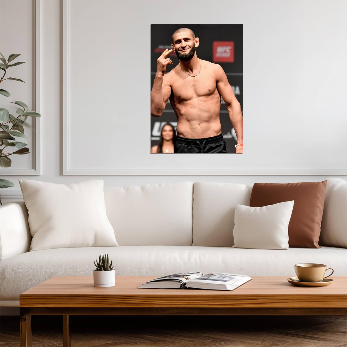 Khamzat Chimaev UFC Weigh-In | MMA Fighter Poster | Combat Sports Wall Art - Sports Poster