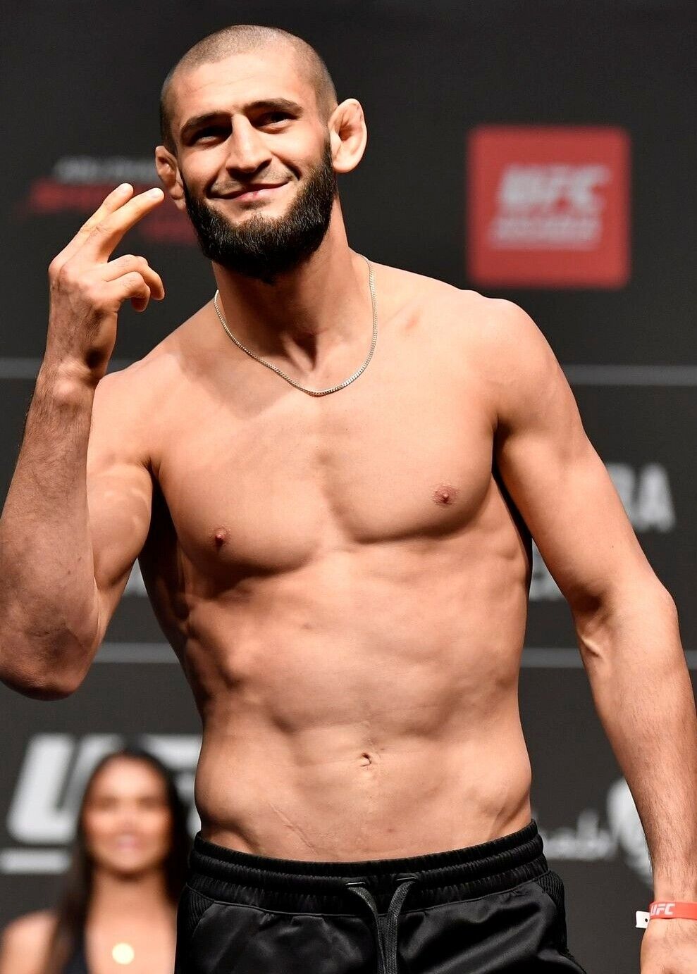 Khamzat Chimaev UFC Weigh-In | MMA Fighter Poster | Combat Sports Wall Art - Sports Poster