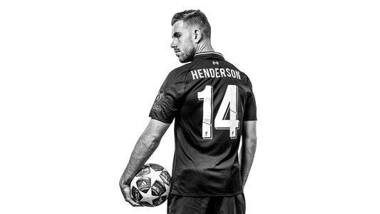 Jordan Henderson Liverpool Captain | Soccer Legend Poster | Black and White Wall Art - Sports Poster
