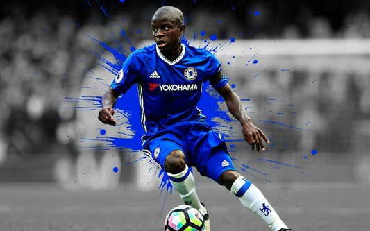 N'Golo Kanté Chelsea FC | Soccer Action Poster | Color Splash Sports Art - Sports Poster