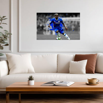 N'Golo Kanté Chelsea FC | Soccer Action Poster | Color Splash Sports Art - Sports Poster