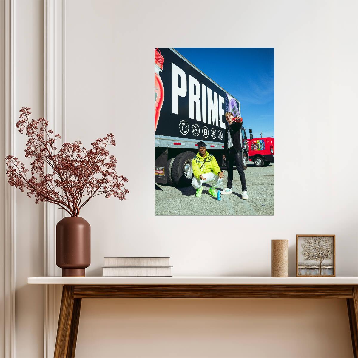 KSI & Logan Paul PRIME Hydration | Promotional Photo Poster | YouTube Influencer Wall Art - Sports Poster