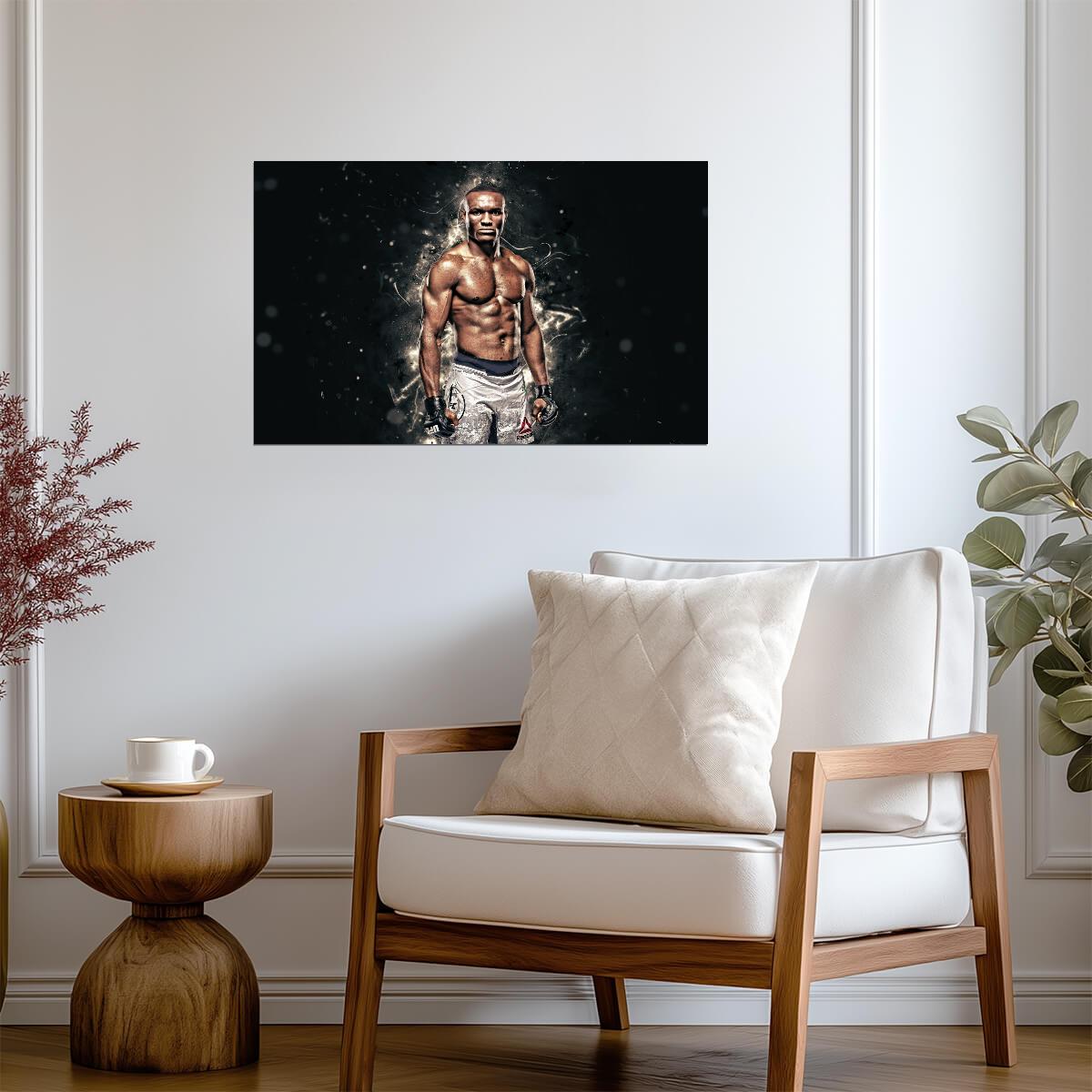Kamaru Usman The Nigerian Nightmare | UFC MMA Fighter Poster | Combat Sports Legend Art - Sports Poster