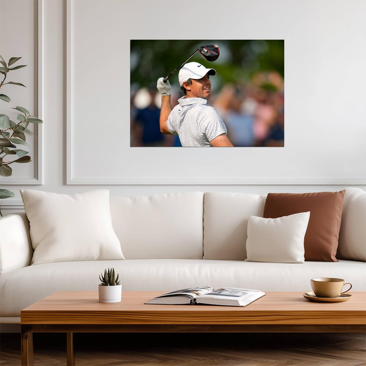 Rory McIlroy Golf Swing Close Up | Golf Poster | Pro Golfer Wall Art - Sports Poster