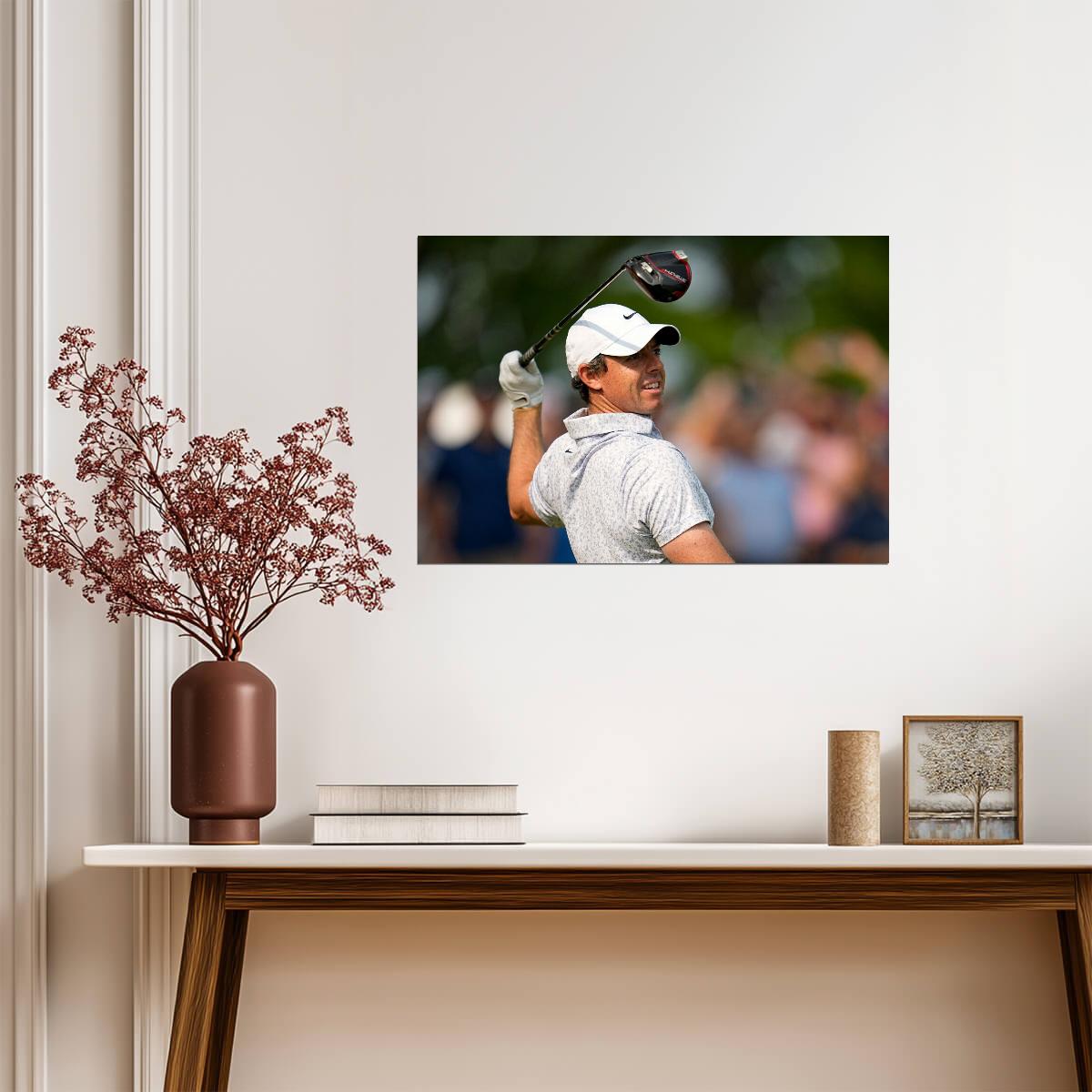 Rory McIlroy Golf Swing Close Up | Golf Poster | Pro Golfer Wall Art - Sports Poster
