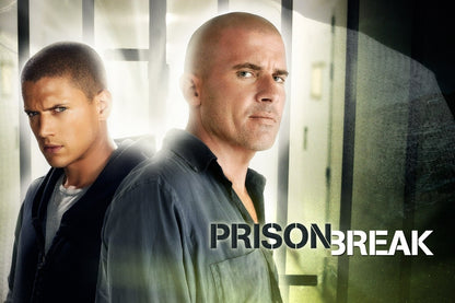 Prison Break Michael Scofield & Lincoln Burrows | Prison Setting Portrait | Action TV Series Poster - Movies & TV Poster