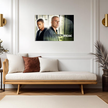 Prison Break Michael Scofield & Lincoln Burrows | Prison Setting Portrait | Action TV Series Poster - Movies & TV Poster