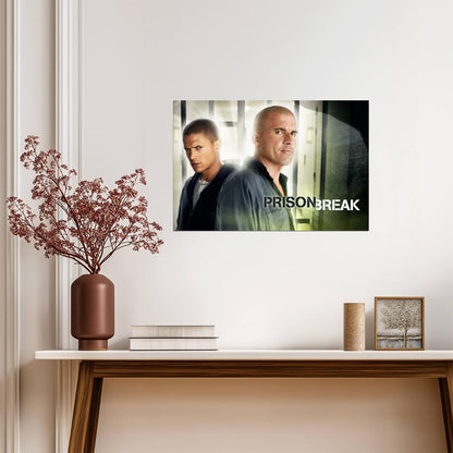 Prison Break Michael Scofield & Lincoln Burrows | Prison Setting Portrait | Action TV Series Poster - Movies & TV Poster