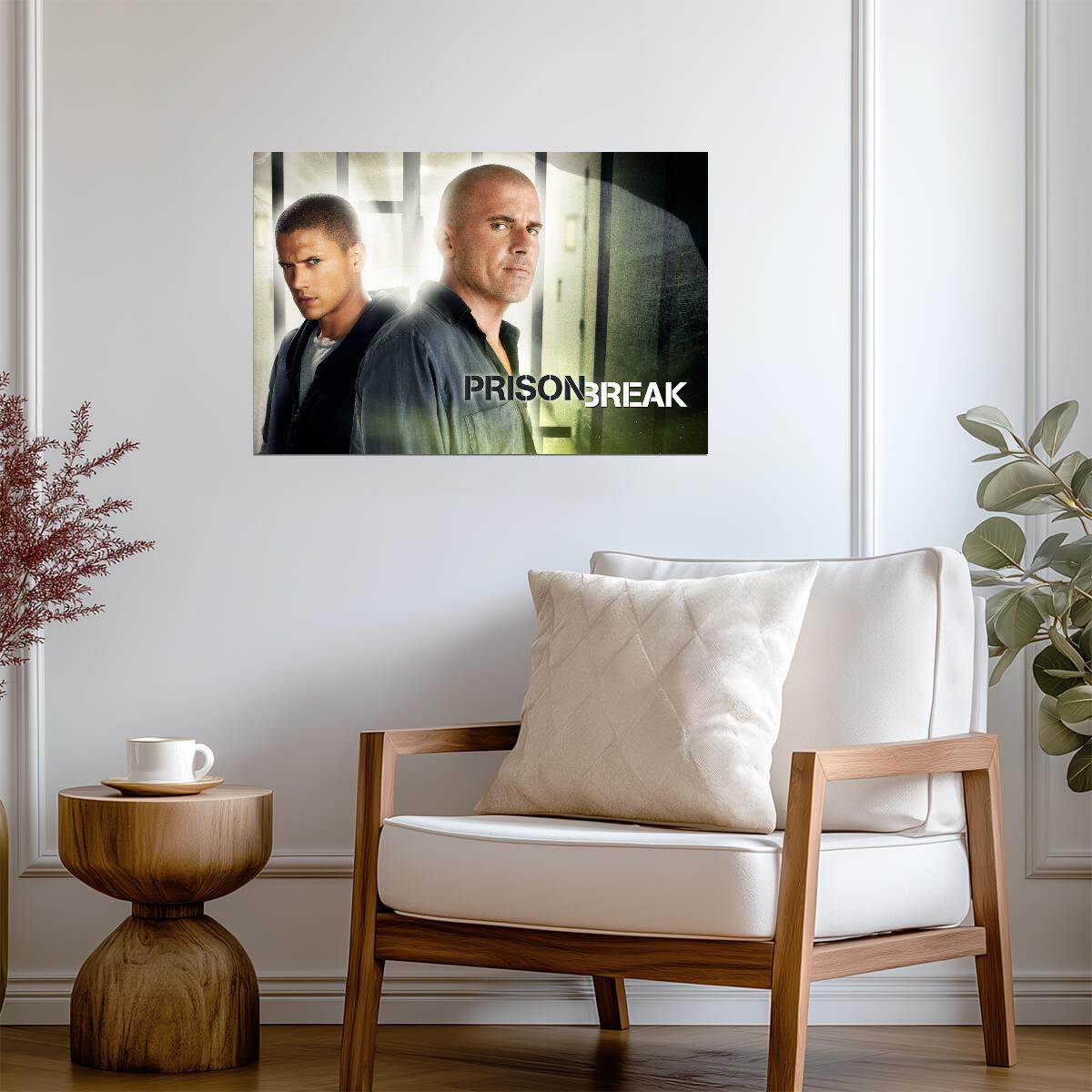 Prison Break Michael Scofield & Lincoln Burrows | Prison Setting Portrait | Action TV Series Poster - Movies & TV Poster