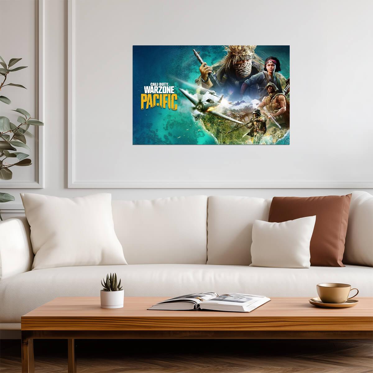 Call of Duty Warzone Pacific | Tropical Battle Royale Poster | Gamer Wall Decor - Video Games Poster