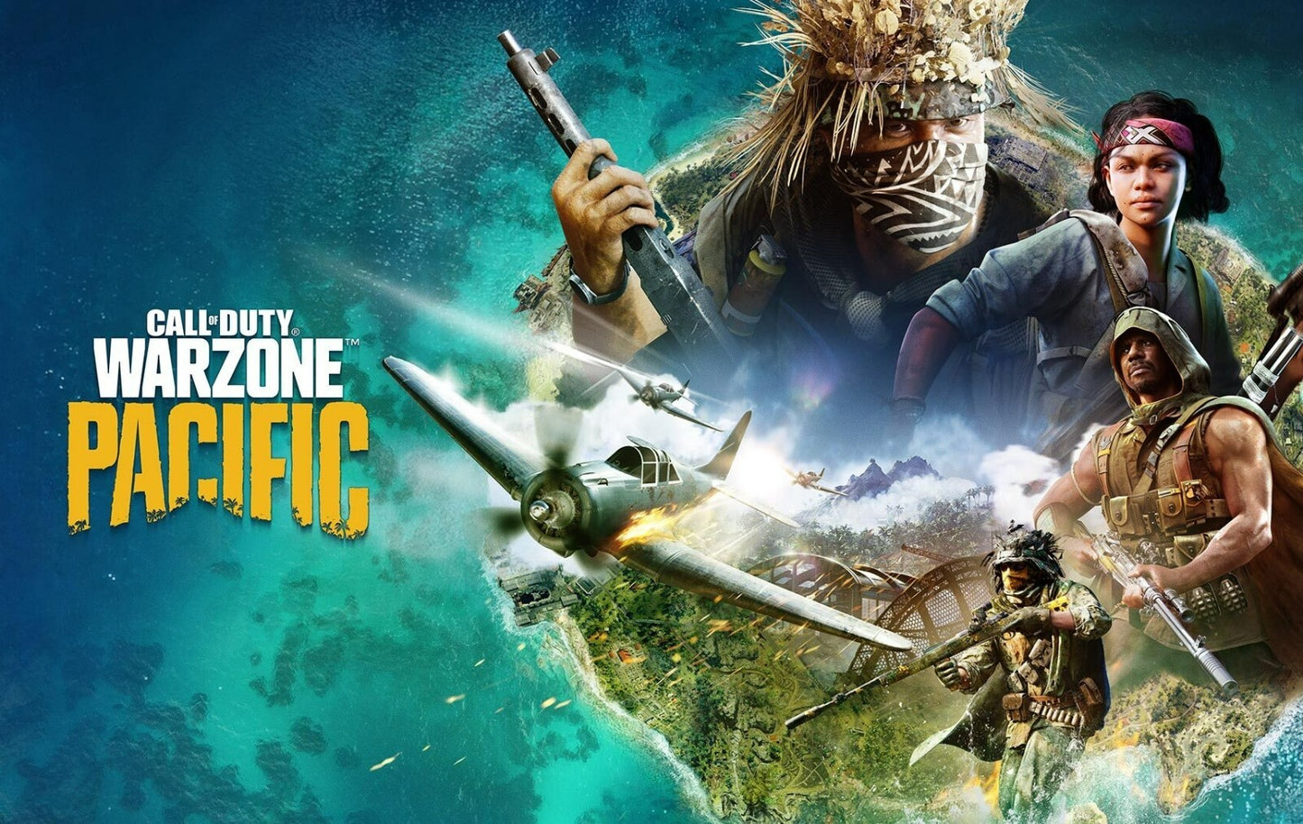 Call of Duty Warzone Pacific | Tropical Battle Royale Poster | Gamer Wall Decor - Video Games Poster