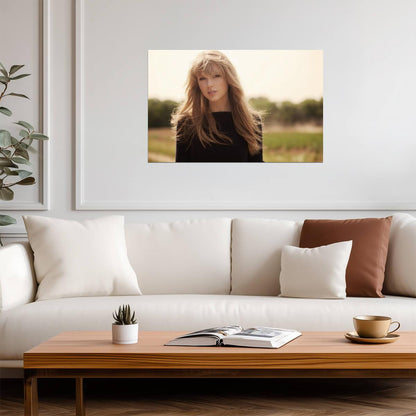 Taylor Swift Natural Light Portrait | Black Sweater Photoshoot | Music Celebrity Poster - Music Poster