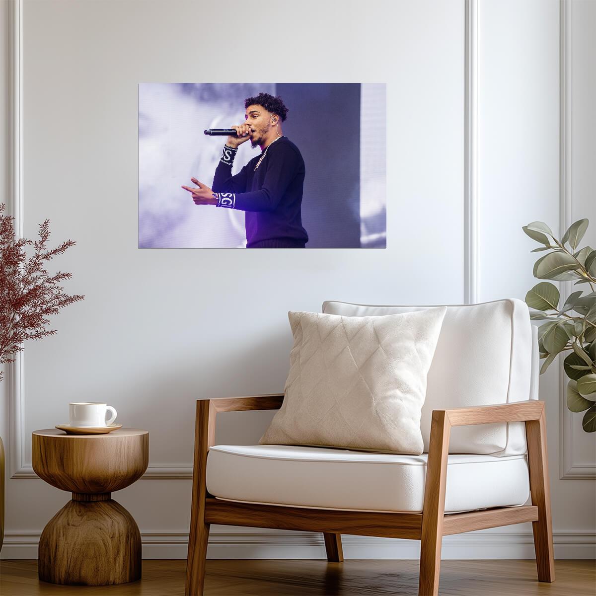 AJ Tracey Live on Stage | Concert Photography Poster | UK Rap Music Fan Gift - Music Poster