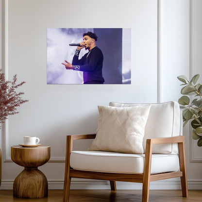 AJ Tracey Live on Stage | Concert Photography Poster | UK Rap Music Fan Gift - Music Poster