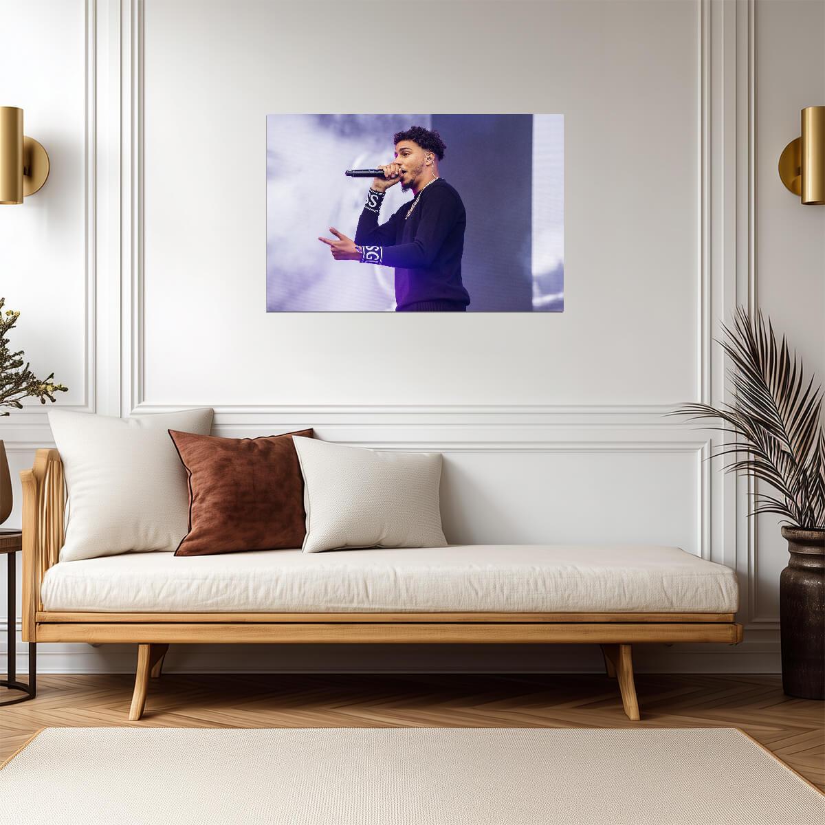 AJ Tracey Live on Stage | Concert Photography Poster | UK Rap Music Fan Gift - Music Poster