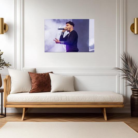 AJ Tracey Live on Stage | Concert Photography Poster | UK Rap Music Fan Gift - Music Poster