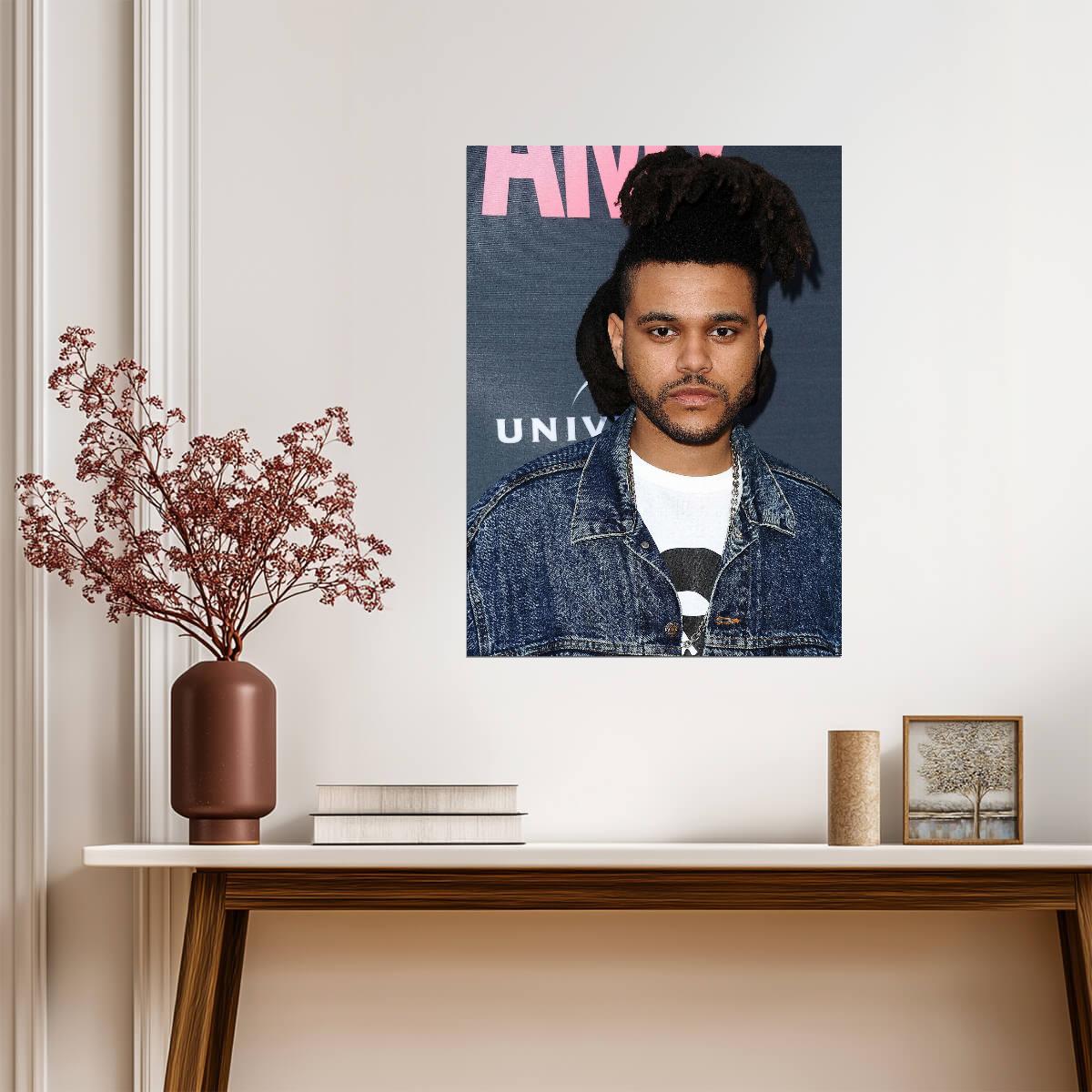 The Weeknd Denim Jacket Portrait | Abel Tesfaye Photo | R&B Music Star Poster - Music Poster