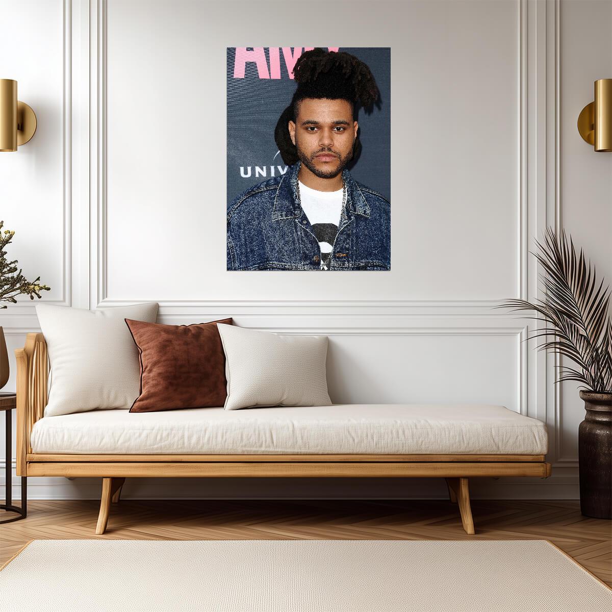 The Weeknd Denim Jacket Portrait | Abel Tesfaye Photo | R&B Music Star Poster - Music Poster